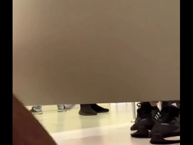 boy jerks off a random guy understall public toilet with a big cock and brings him to cum and then cum on his hand Prinz-Alexy
