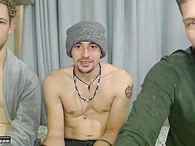 Three Straight Friends Sex But No Fuck Cum Face