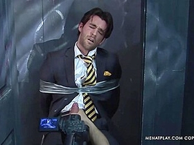 Suited Woody Fox Bound And Gagged And Jerked Off